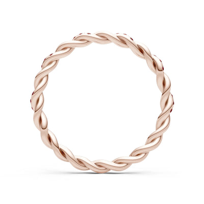 Round Gemstone Dainty Gypsy Dot Station Band