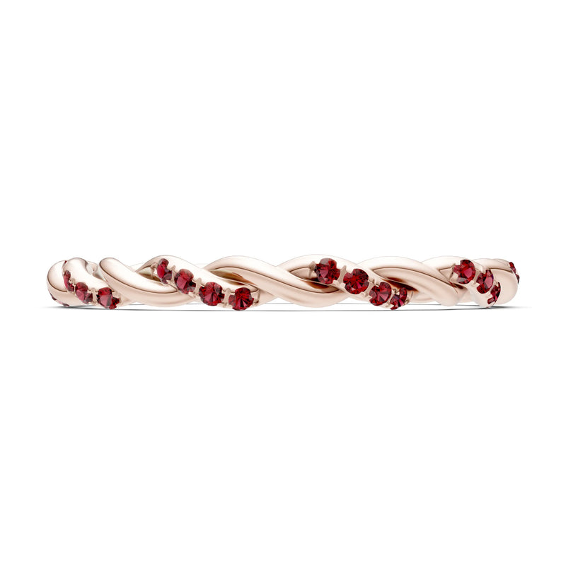 Round Gemstone Dainty Gypsy Dot Station Band