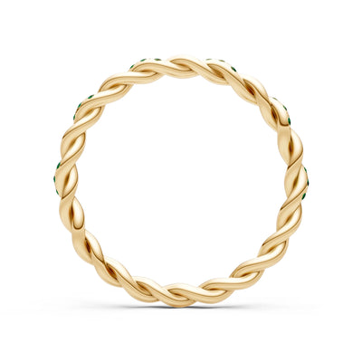 Round Gemstone Dainty Gypsy Dot Station Band