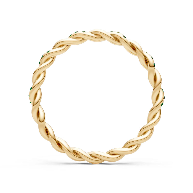 Round Gemstone Dainty Gypsy Dot Station Band