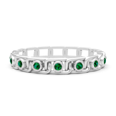 Round Gemstone Dainty Gypsy Dot Station Band