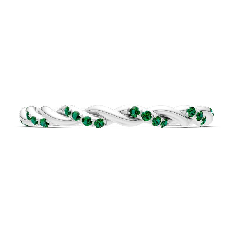 Round Gemstone Dainty Gypsy Dot Station Band
