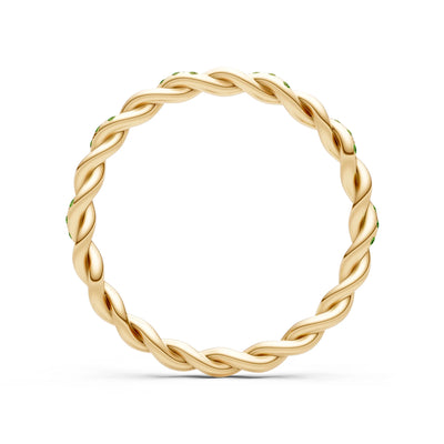 Round Gemstone Dainty Gypsy Dot Station Band