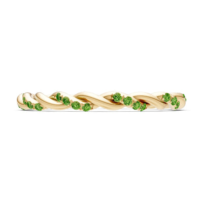 Round Gemstone Dainty Gypsy Dot Station Band