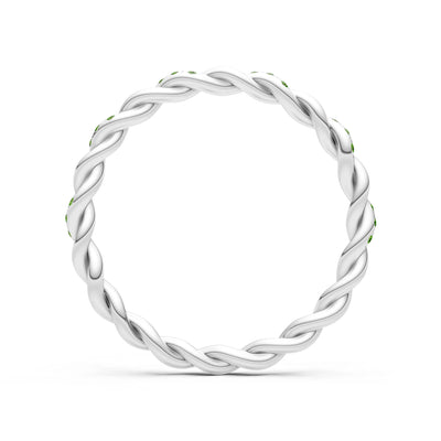 Round Gemstone Dainty Gypsy Dot Station Band