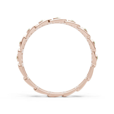 Round Gemstone Dainty Gypsy Dot Station Band