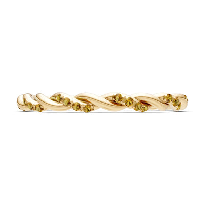Round Gemstone Dainty Gypsy Dot Station Band