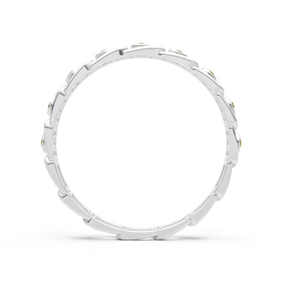Round Gemstone Dainty Gypsy Dot Station Band