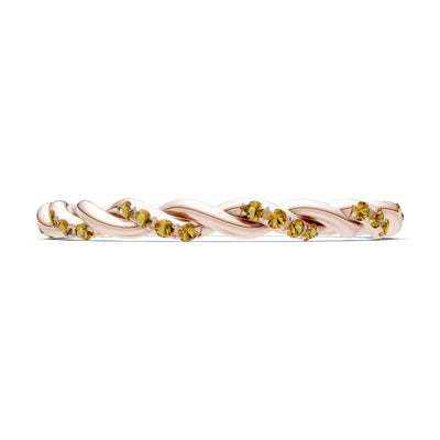 Round Gemstone Dainty Gypsy Dot Station Band