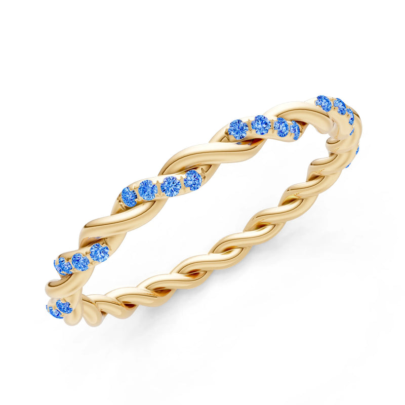 Round Gemstone Dainty Gypsy Dot Station Band