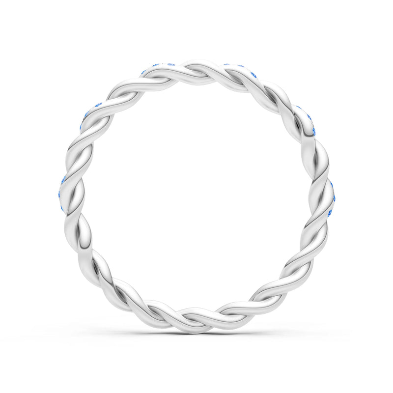 Round Gemstone Dainty Gypsy Dot Station Band