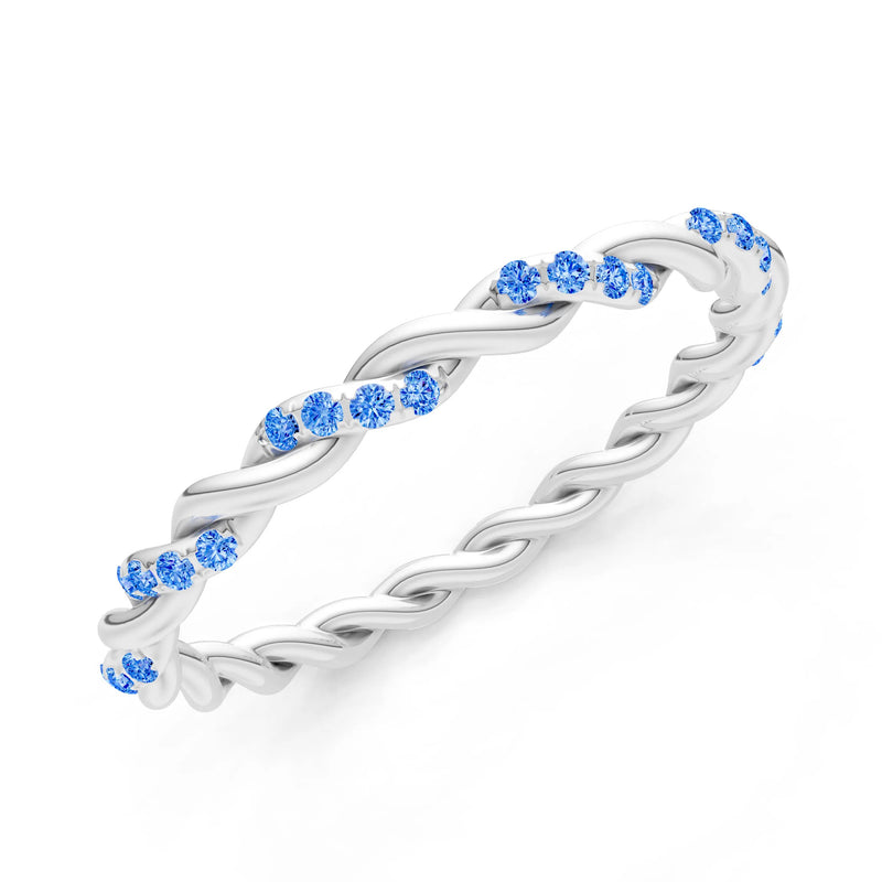 Round Gemstone Dainty Gypsy Dot Station Band