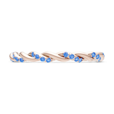 Round Gemstone Dainty Gypsy Dot Station Band