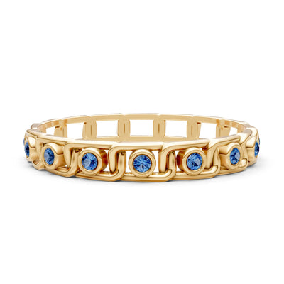 Round Gemstone Dainty Gypsy Dot Station Band
