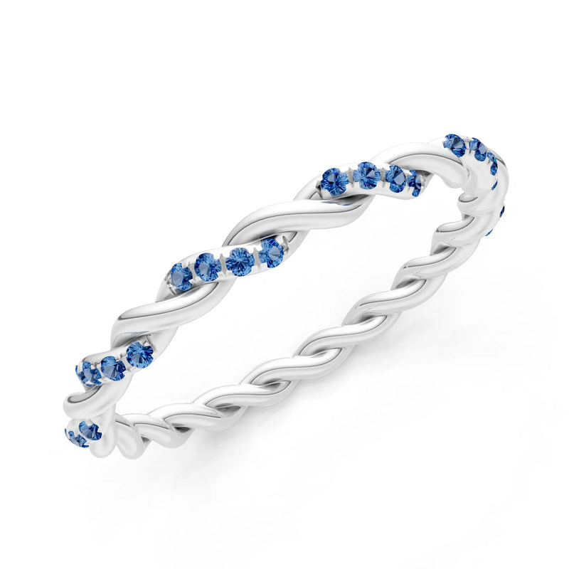 Round Gemstone Dainty Gypsy Dot Station Band