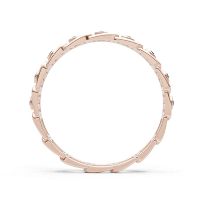 Round Gemstone Dainty Gypsy Dot Station Band
