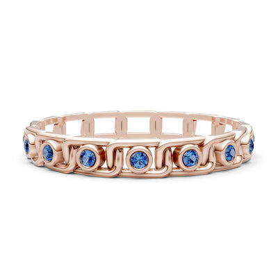 Round Gemstone Dainty Gypsy Dot Station Band