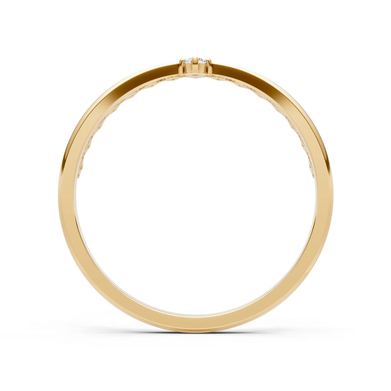 Dainty Tiara Peak Pavé Round Gemstone  Half Band