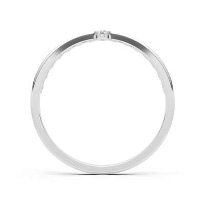 Dainty Tiara Peak Pavé Round Gemstone  Half Band