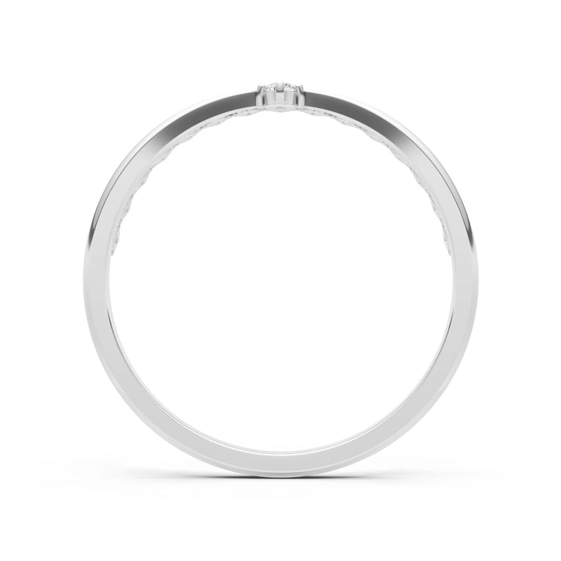Dainty Tiara Peak Pavé Round Gemstone  Half Band