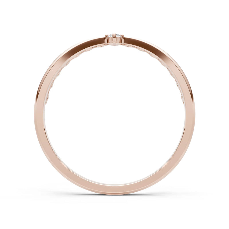 Dainty Tiara Peak Pavé Round Gemstone  Half Band