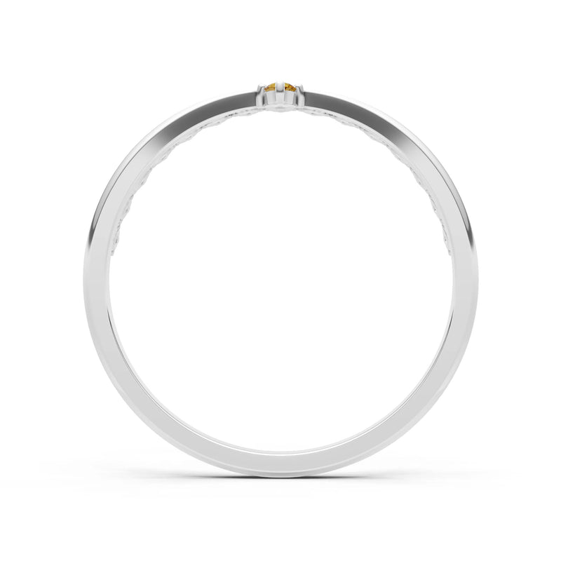 Dainty Tiara Peak Pavé Round Gemstone  Half Band