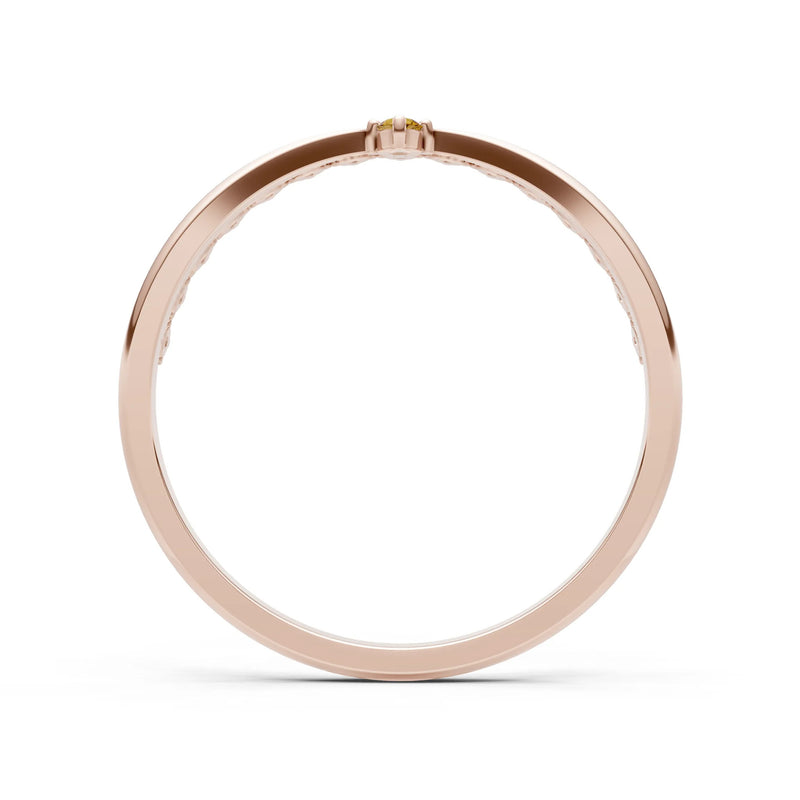 Dainty Tiara Peak Pavé Round Gemstone  Half Band