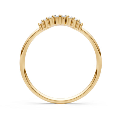 Curved Prong Bar Tapered Baguette Half Band