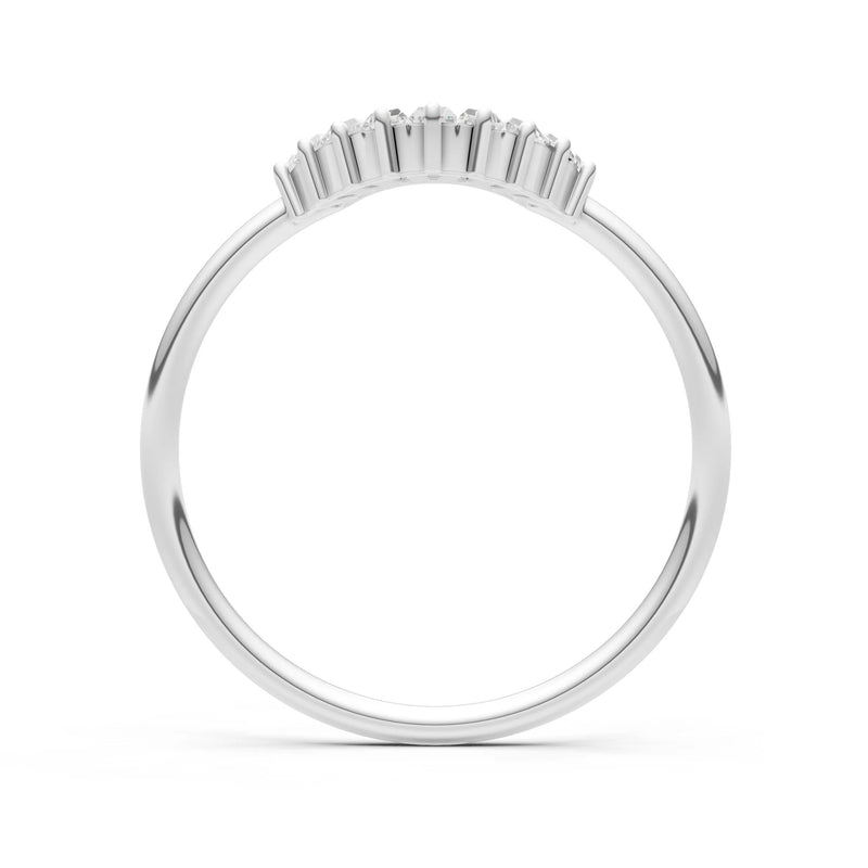 Curved Prong Bar Tapered Baguette Half Band