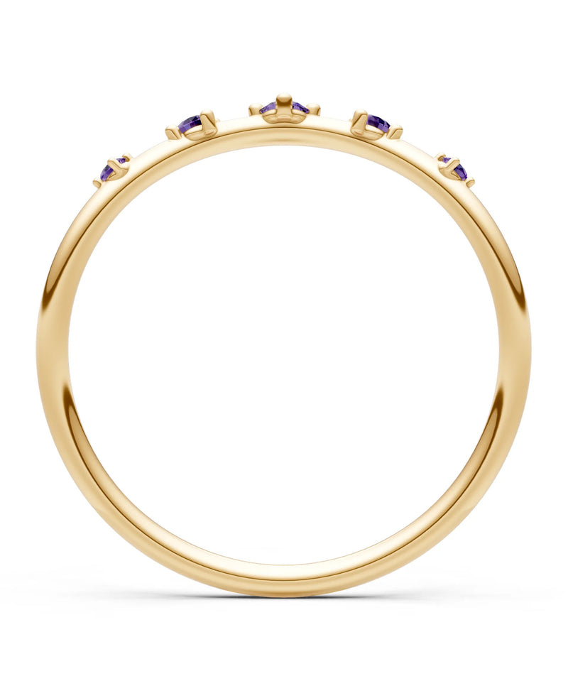 Dainty Tiara Round 5-Stone Half Band