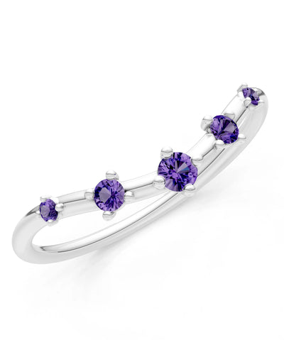 Dainty Tiara Round 5-Stone Half Band