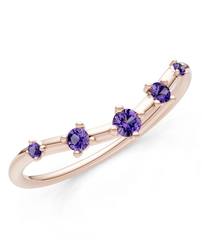 Dainty Tiara Round 5-Stone Half Band