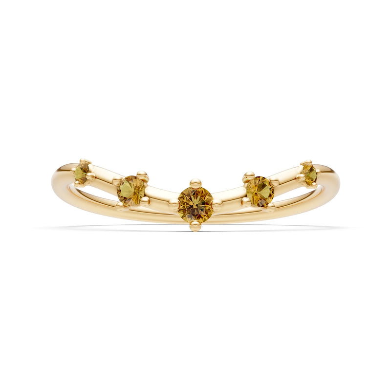 Dainty Tiara Round 5-Stone Half Band
