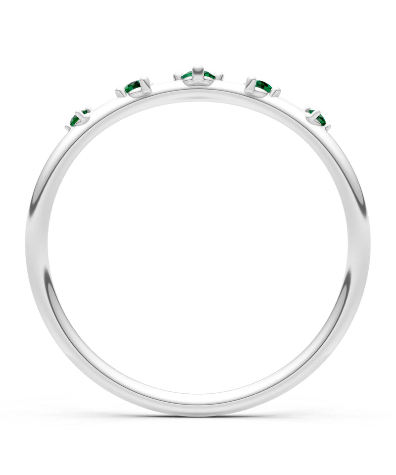 Dainty Tiara Round 5-Stone Half Band