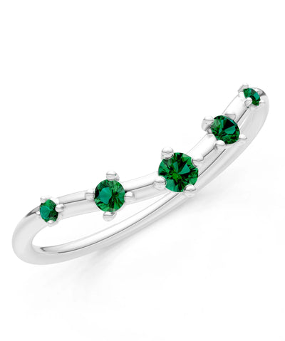 Dainty Tiara Round 5-Stone Half Band