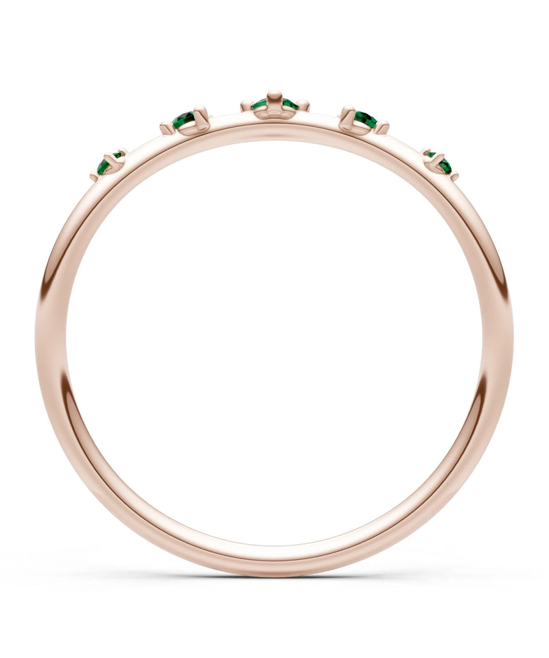 Dainty Tiara Round 5-Stone Half Band