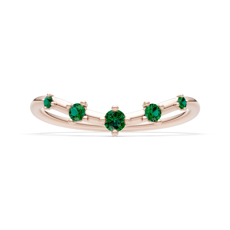 Dainty Tiara Round 5-Stone Half Band