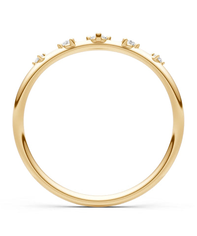 Diamond Dainty Tiara 5-Stone Round Cut Half Band