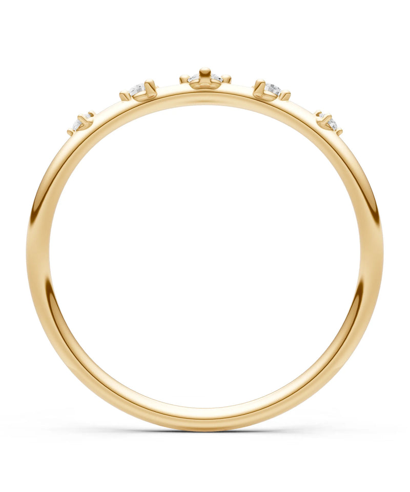 Diamond Dainty Tiara 5-Stone Round Cut Half Band