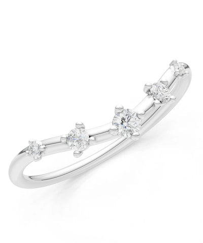 Dainty Tiara Round 5-Stone Half Band