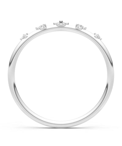 Diamond Dainty Tiara 5-Stone Round Cut Half Band