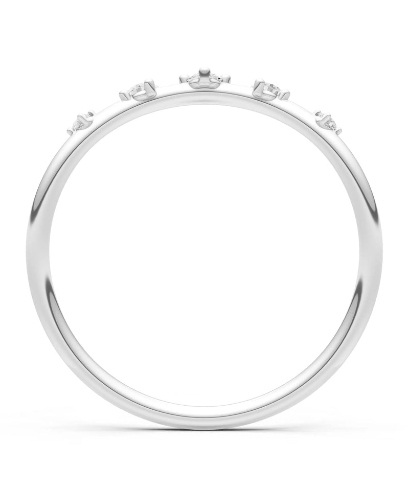 Diamond Dainty Tiara 5-Stone Round Cut Half Band