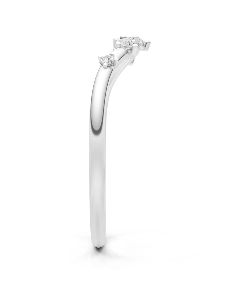 Diamond Dainty Tiara 5-Stone Round Cut Half Band
