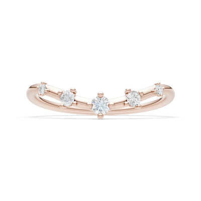 Dainty Tiara Round 5-Stone Half Band