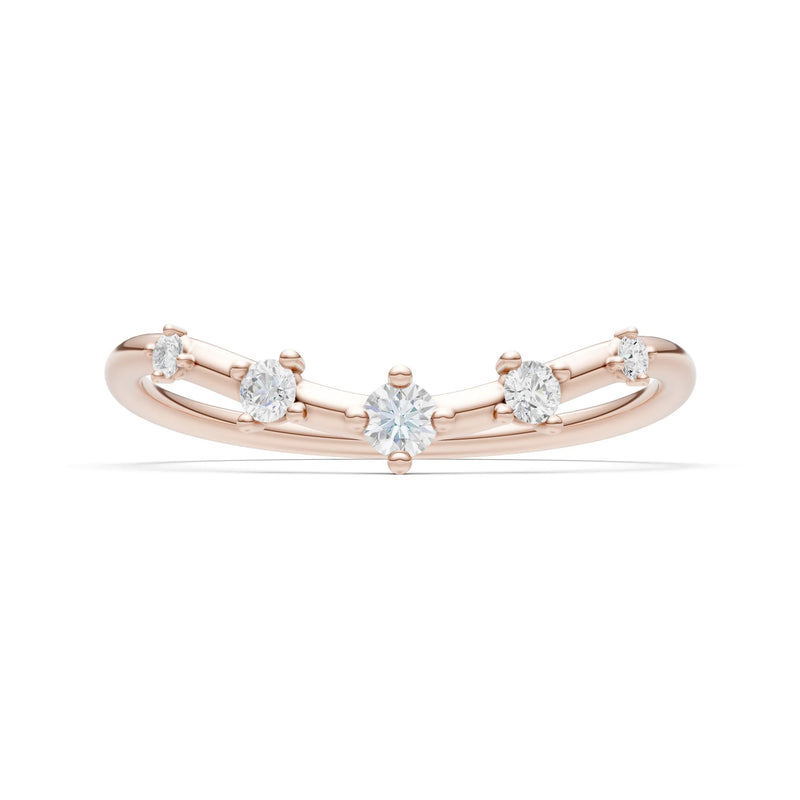 Dainty Tiara Round 5-Stone Half Band
