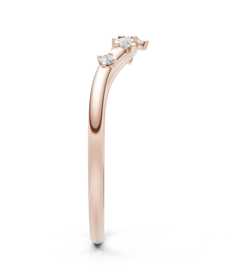 Diamond Dainty Tiara 5-Stone Round Cut Half Band