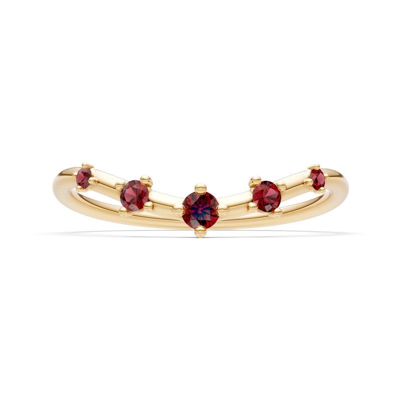 Dainty Tiara Round 5-Stone Half Band