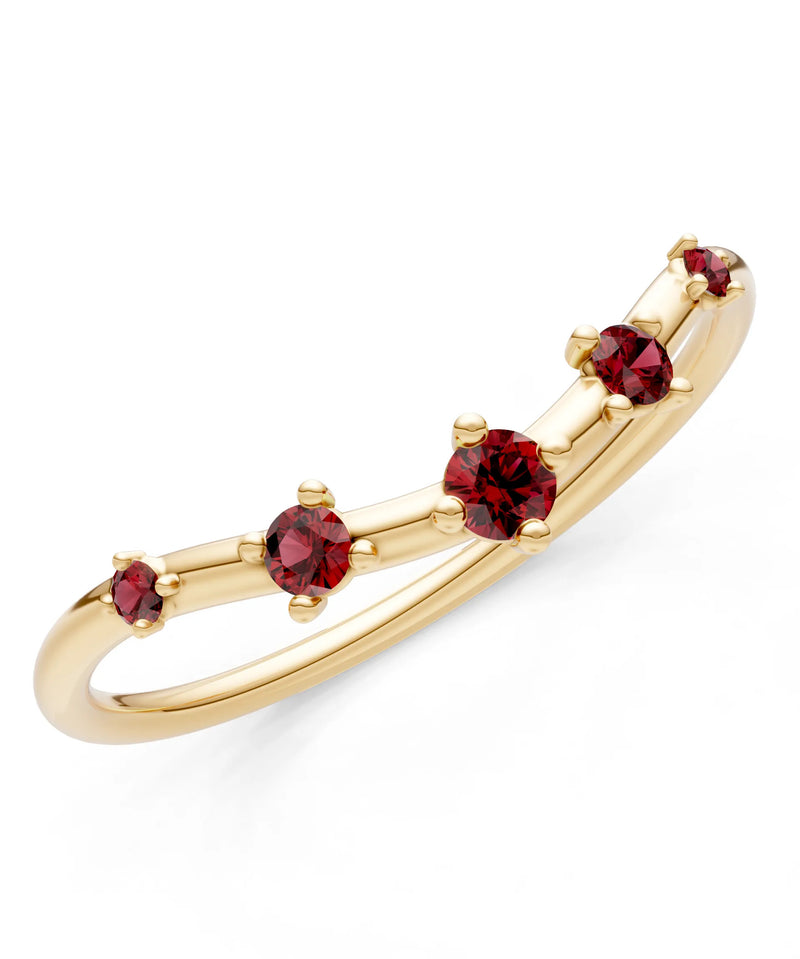 Dainty Tiara Round 5-Stone Half Band