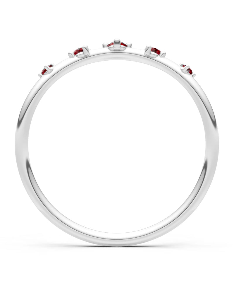Dainty Tiara Round 5-Stone Half Band