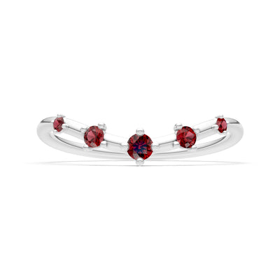 Dainty Tiara Round 5-Stone Half Band